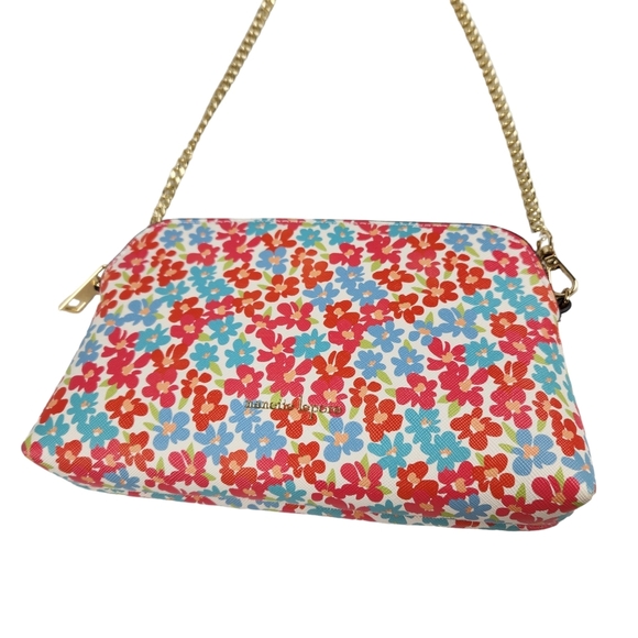 Nanette Lepore Floral Chain Mini Bag Purse Shoulder Evening Wedding - Picture 6 of 15